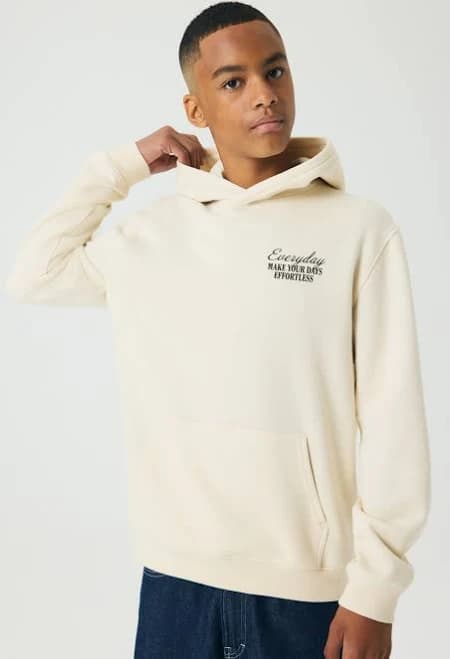 Boys - Beige/graffiti Hoodie - Size: 12/14 (10-12Y) - H&M
