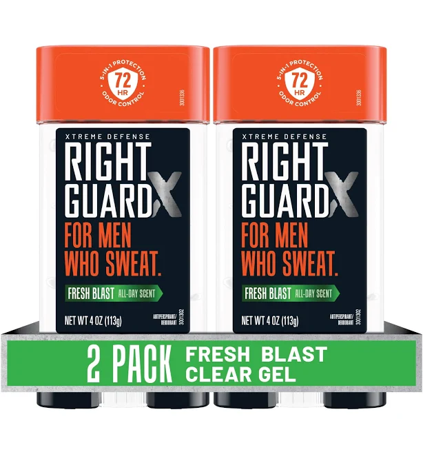Right Guard Xtreme Defense Antiperspirant Deodorant Gel Fresh Blast 4 oz. (2 Pack)