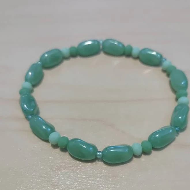 Oval Beaded Stretch Bracelet