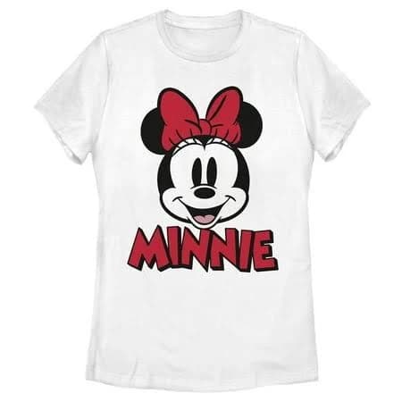 Mickey & Friends Women's Retro Minnie Mouse Big Face Graphic T-Shirt
