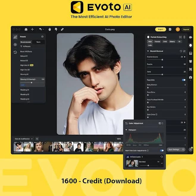 Evoto AI Photo Editor (Basic Plan, Download)