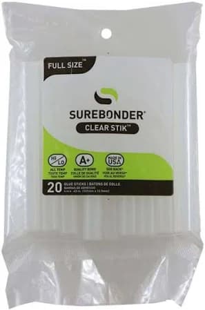 Full Size All Purpose Clear Hot Glue Sticks 4" 20 Pack