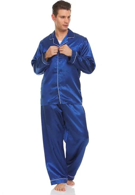 Men's Silk Satin Pajamas Set