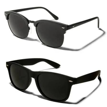 ShadyVEU Unisex Vintage Retro Sunglasses with Spring Hinge