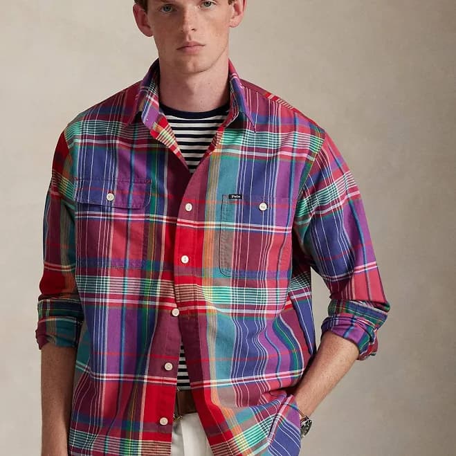 Polo Ralph Lauren Men's Classic Fit Plaid Oxford Workshirt