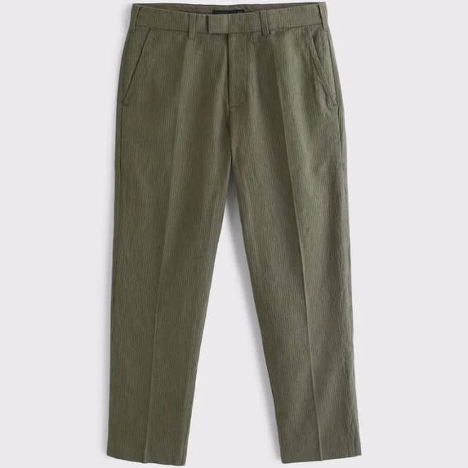 Abercrombie & Fitch Men's Collins Linen-Blend Suit Pant