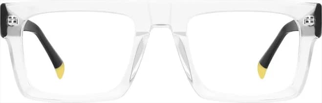 Fytoo Rectangle Transparent Acetate Full Rim Eyeglasses