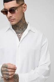 Shirts | Tall Long Sleeve Super Oversized Linen Look Shirt | boohooMAN