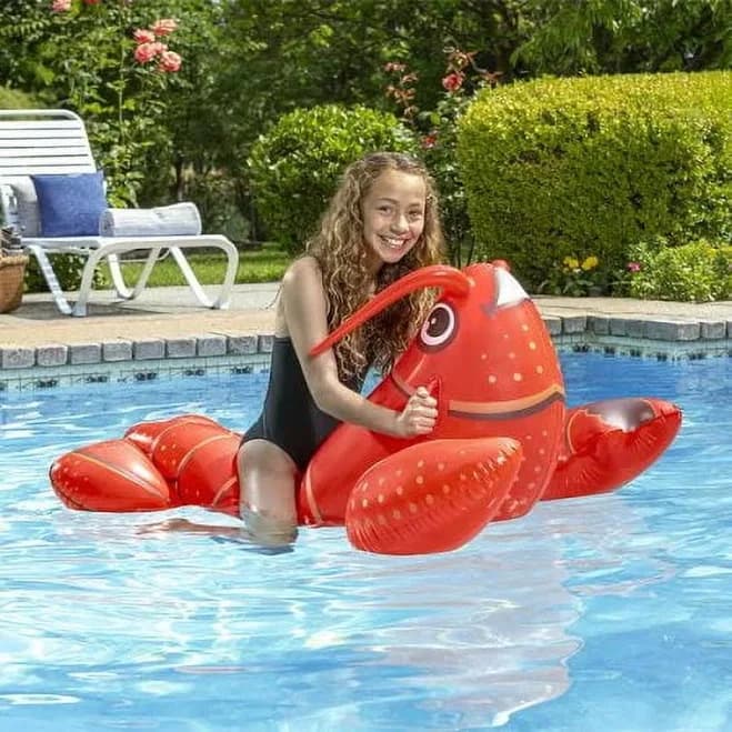Poolmaster Lobster Rider Inflatable Swimming Pool Float