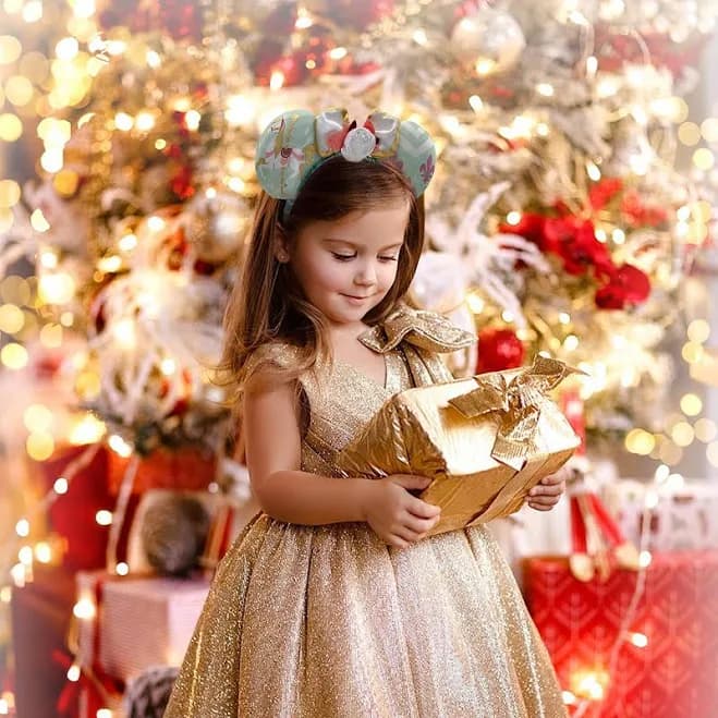 White Camellia Bow Disney-park's Mickey Mouse Ears For Kids Adult