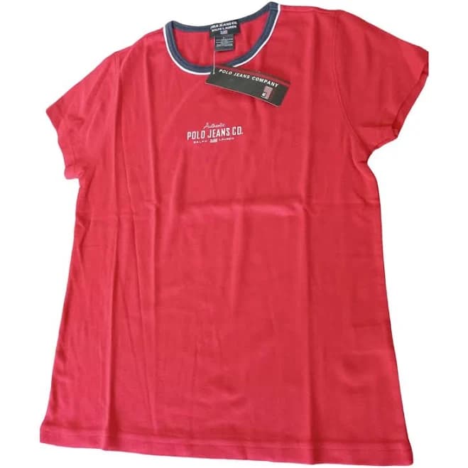 Polo Ralph Lauren Women's RED T-Shirt Size L