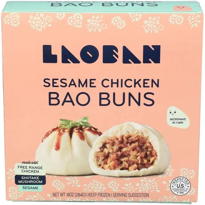 Laoban Sesame Chicken Bao Buns, 10 Ounce -- 6 per case