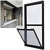 30 x 47” Basement Slide Window Replacement, Aluminum Vertical Shed Venting Window, Black Sound Insulation Window with Screen for Mobile Houses Showers Chicken Coop - Amazon.com