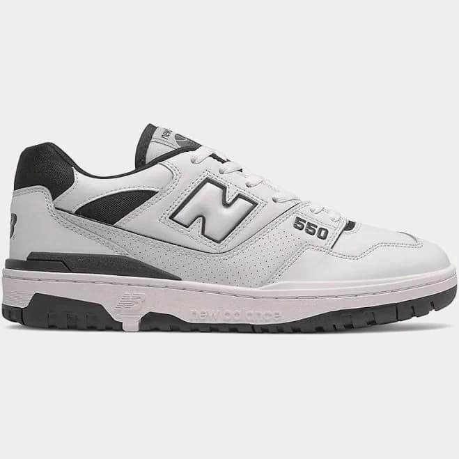 New Balance 550 White with Black Sneakers White / New Balance - US / US