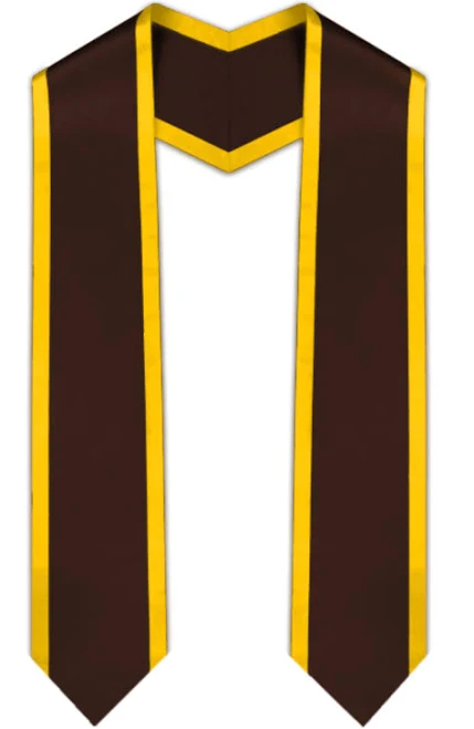 Pointed Graduation Stole with Gold Trim