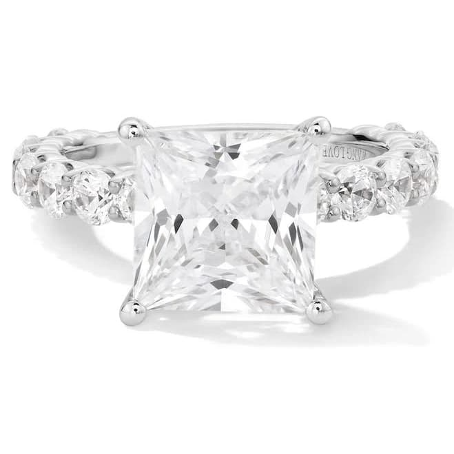 Zales Vera Wang Love Collection 5-1/2 CT. T.w. Princess-Cut Certified Lab-Grown Diamond Engagement Ring in 14K