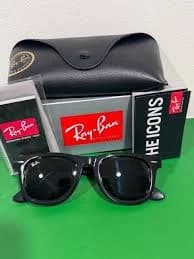 Ray-Ban RB2140 Wayfarer Sunglasses Black Frame & Black Lens NEW, Stylish