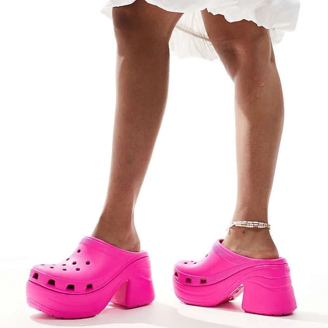 Crocs Shoes | Crocs Siren "Pink Crush" Women's Chunky Platform Clog Trendy Elevated Sandals | Color: Pink | Size: 12 | Pm-11641679's Closet