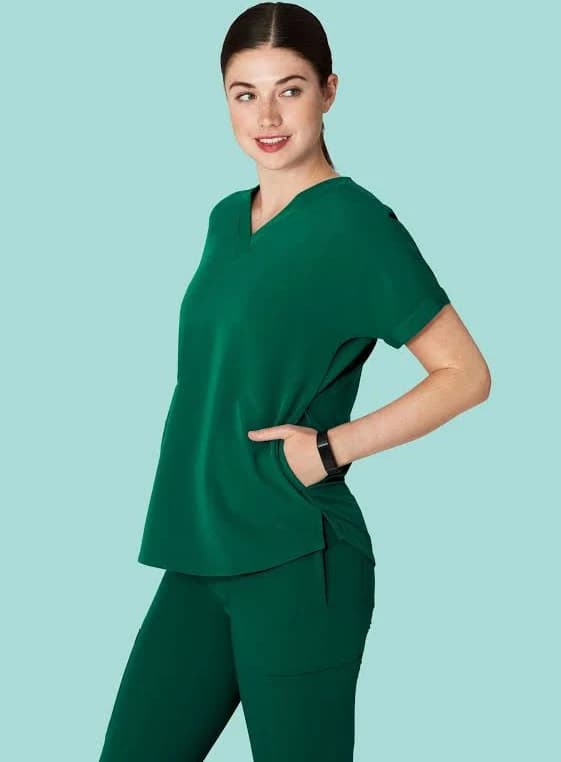 Mandala Scrubs Oversized V Neck Top
