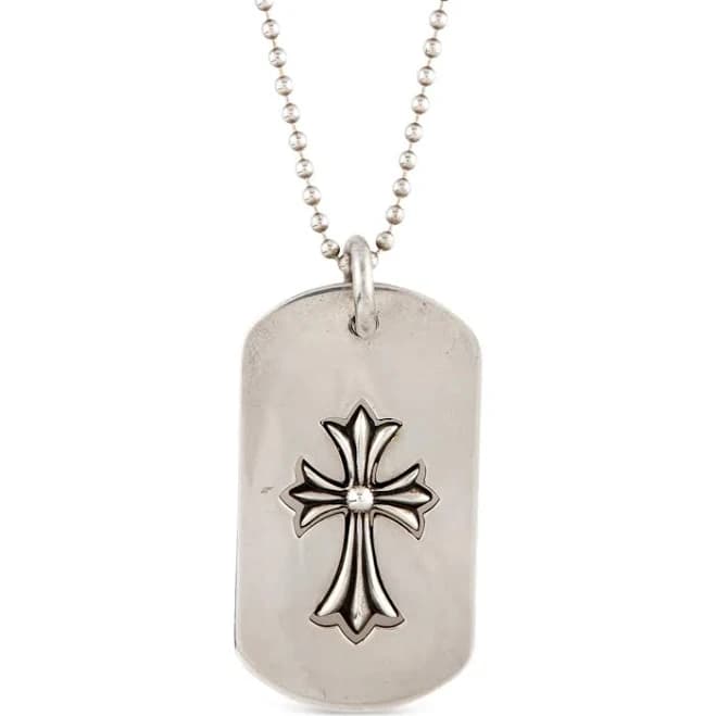 Chrome Hearts Logo-embellished Silver Pendant Necklace
