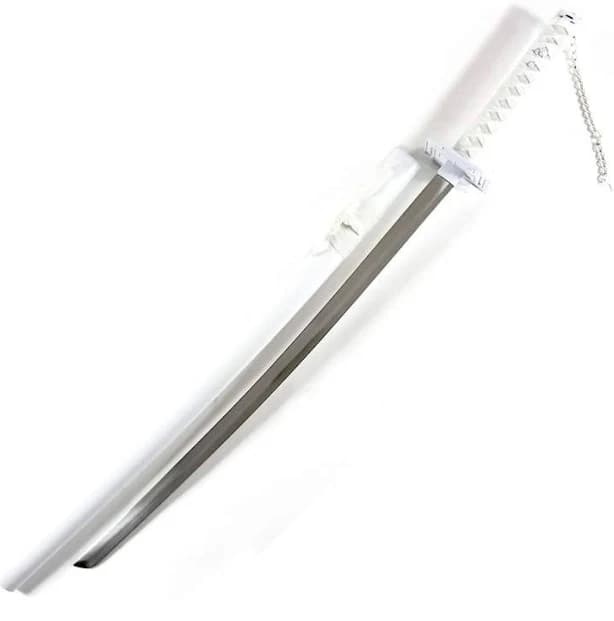 White Tensa Zangetsu Sword of Ichigo Kurosaki in just $77 (Japanese Steel Available) Zanpakuto from Bleach-Black | Bleach Katana | Zanpakuto Katana