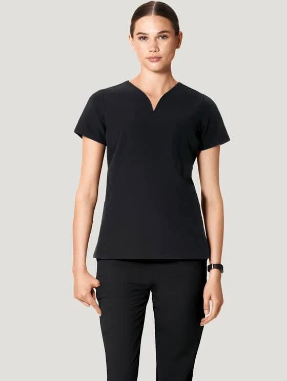 Mandala Women's Curved V-Neck Scrub Top