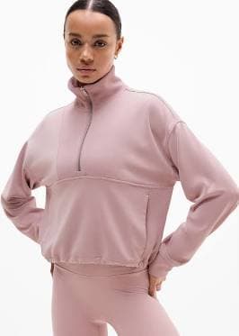 Athleta Women's Seasoft Rib 1/4 Zip Popover