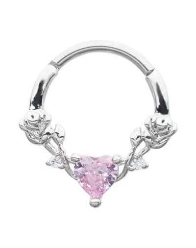 Spencer's 16 Gauge CZ Rose Septum Ring