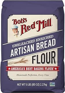 Bob's Red Mill Artisan Bread Flour, 5lb (Pack of 1) - Vegan, Kosher, Unbleached, Unbromated