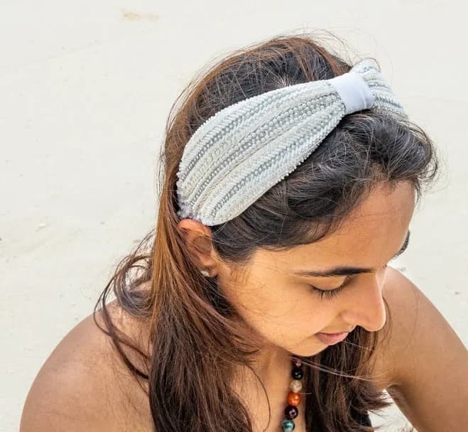 Women's Boho Embroidered Bead Headband