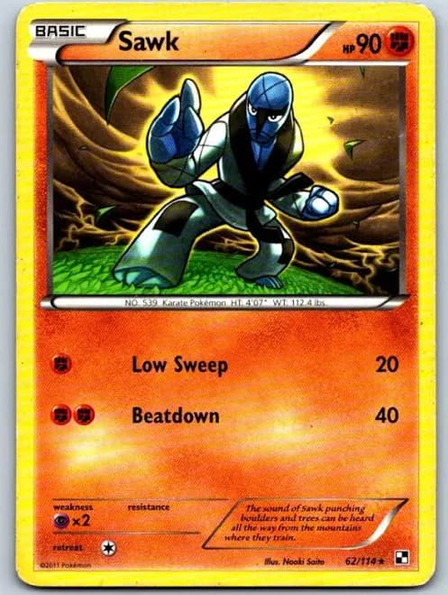 Sawk Vintage Pokemon Card