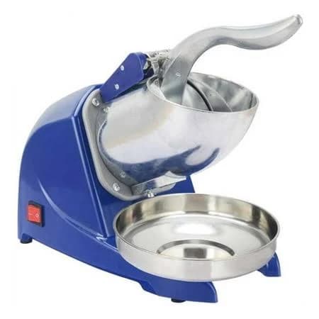 Ice Crusher Multifunctional Electric Automatic Ice Crusher Snow Cone Maker Shaved Ice Machine Double Blade, Size: Type, Blue