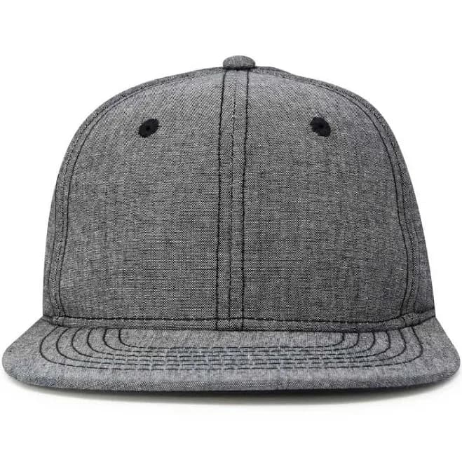 Dalix Premium Flat Bill Snapback Chambray Hat