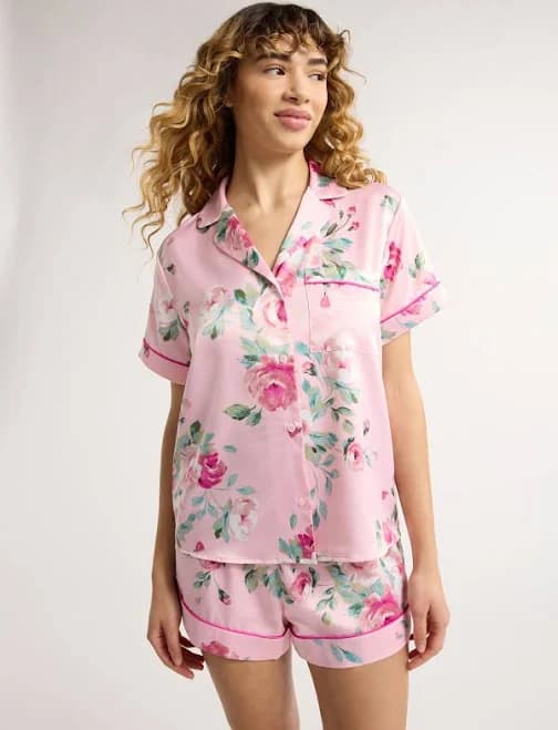 Joyspun Women's Satin Pajama Set