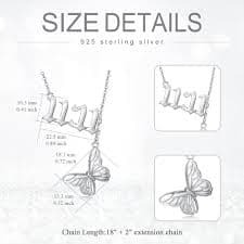 Amazon.com: MEIDERBO 11 11 Necklace Angel Number Necklace 925 Sterling Silver Angel Number Lariat Y-Shaped Necklace Butterfly Drop Pendant Numerology Jewelry Gifts for Women : Clothing, Shoes & Jewelry