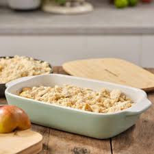 KitchenAid Stoneware Ceramic Non-Stick Rectangular Baking Dish with Bamboo Lid, 26cm/1.9L, PFAS Free, Space Saving, Oven Safe up to 260°C, Dishwasher Safe, Pistachio : Amazon.sg: Home