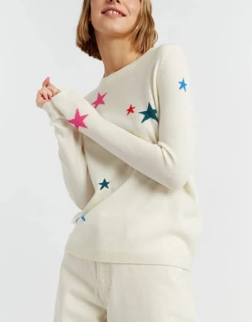 Wool-Cashmere Star Sweater