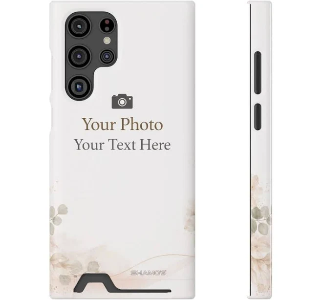 Personalizable Card-Holder Custom Phone Case Add Your Own Photo and Text