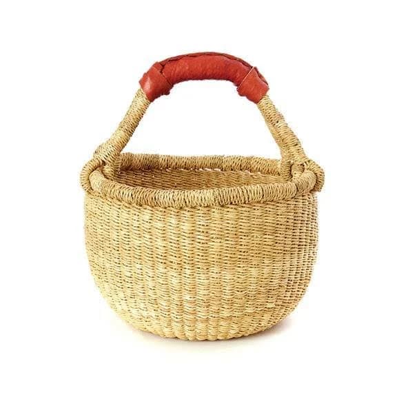 Tiny Bolga Basket – Handwoven Mini Market Tote