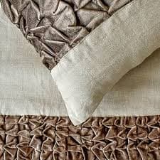 Amazon.com: The HomeCentric King/Queen/Twin Brown Decorative Bed Runner Queen 74"x18" Bed Runner Without Pillow Cover, Patchwork, Velvet Texture, Knotts Bed Scarf on Velvet Fabric - Velvet Twists : Home & Kitchen