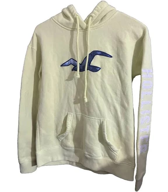 Hollister Womens S Lime Green Long Sleeve Hooded Pullover Sweatshirt