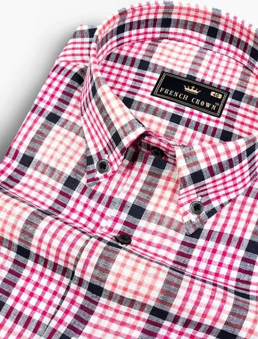 Men's Casual Plaid Flannel Long Sleeve Button Down Shirt