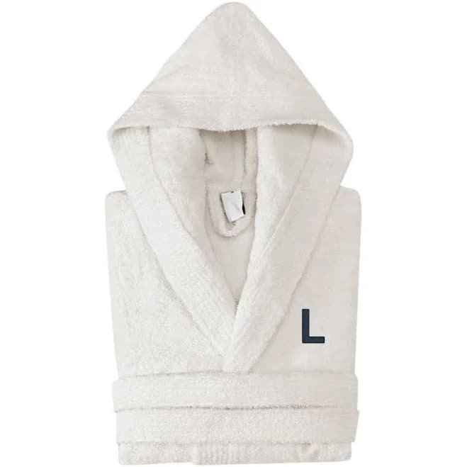 Monogrammed Hooded Turkish Cotton Bathrobe