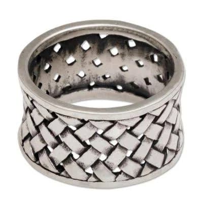 Sterling Silver Woven Band Ring