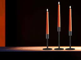 Amazon.com: smtyle Halloween Short Black Candlestick Holders Taper Candle Holders Set of 3 Candlestick Holder Ideal for Table Centerpiece Dinner Party Wedding : Home & Kitchen