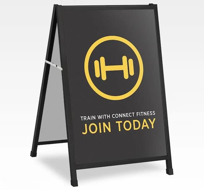Signflute Insertable A-Frame Sandwich Board 23.6" W x 35.4" H (Frame Only) - Easy Signs