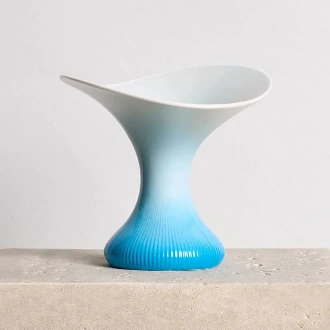 Ocean Blue Elevated Ceramic Cat Bowl