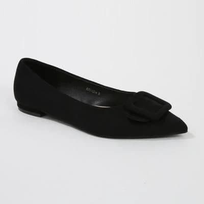 BERNESS Women's Rhianna Pointed Faux Suede Flats