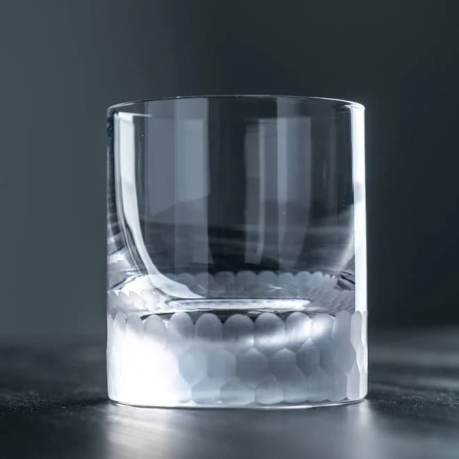 Hive Rocks Handblown Large Doubled Old Fashioned Glass Set 2