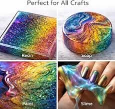 Amazon.com: BALTIC DAY - Chameleon Mica Powder, 8 Jars of Color Shift Mica Set - Epoxy Resin Color Pigment - Chameleon Powder Glitter - Holographic Mica Powder for Resin